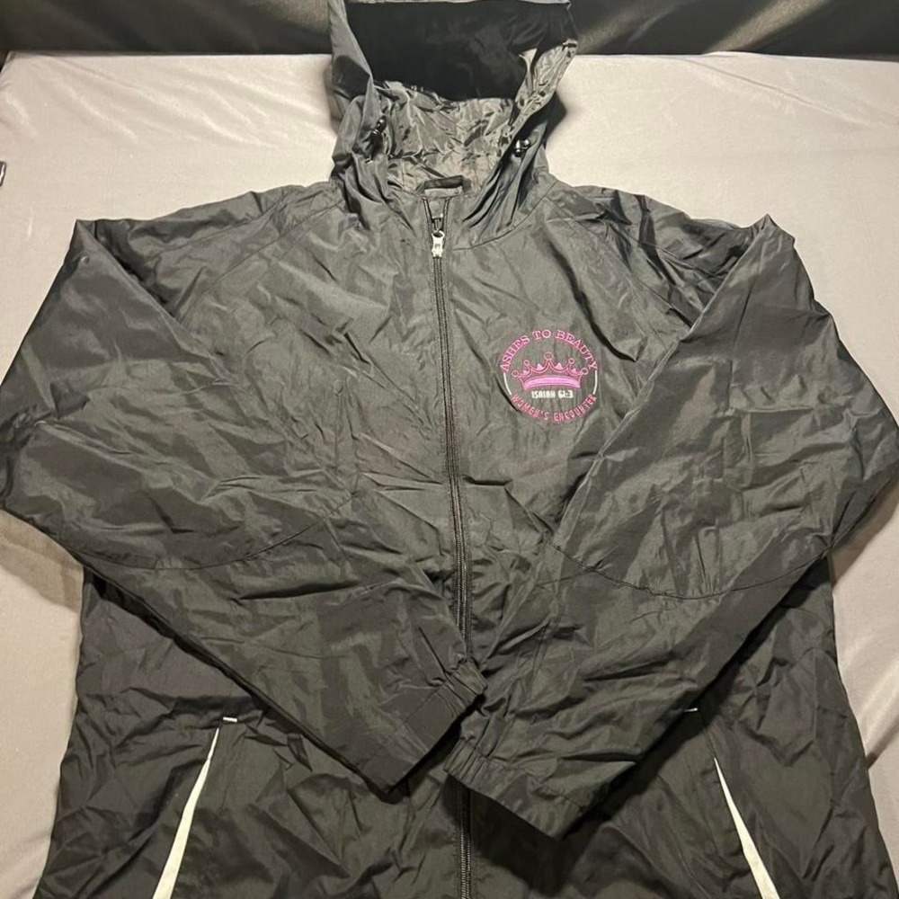 Sport-Tek XXL Ladies Black Windbreaker‎ Jacket Ashes To Beauty Women's Encounter